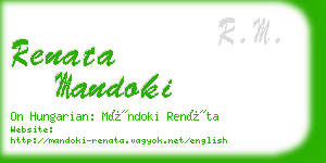 renata mandoki business card